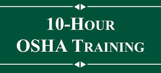 OSHA 10 hour training certificate